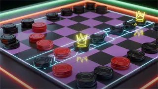 Checkers game card art