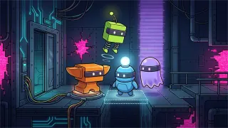 Corebound co-op platformer game card art